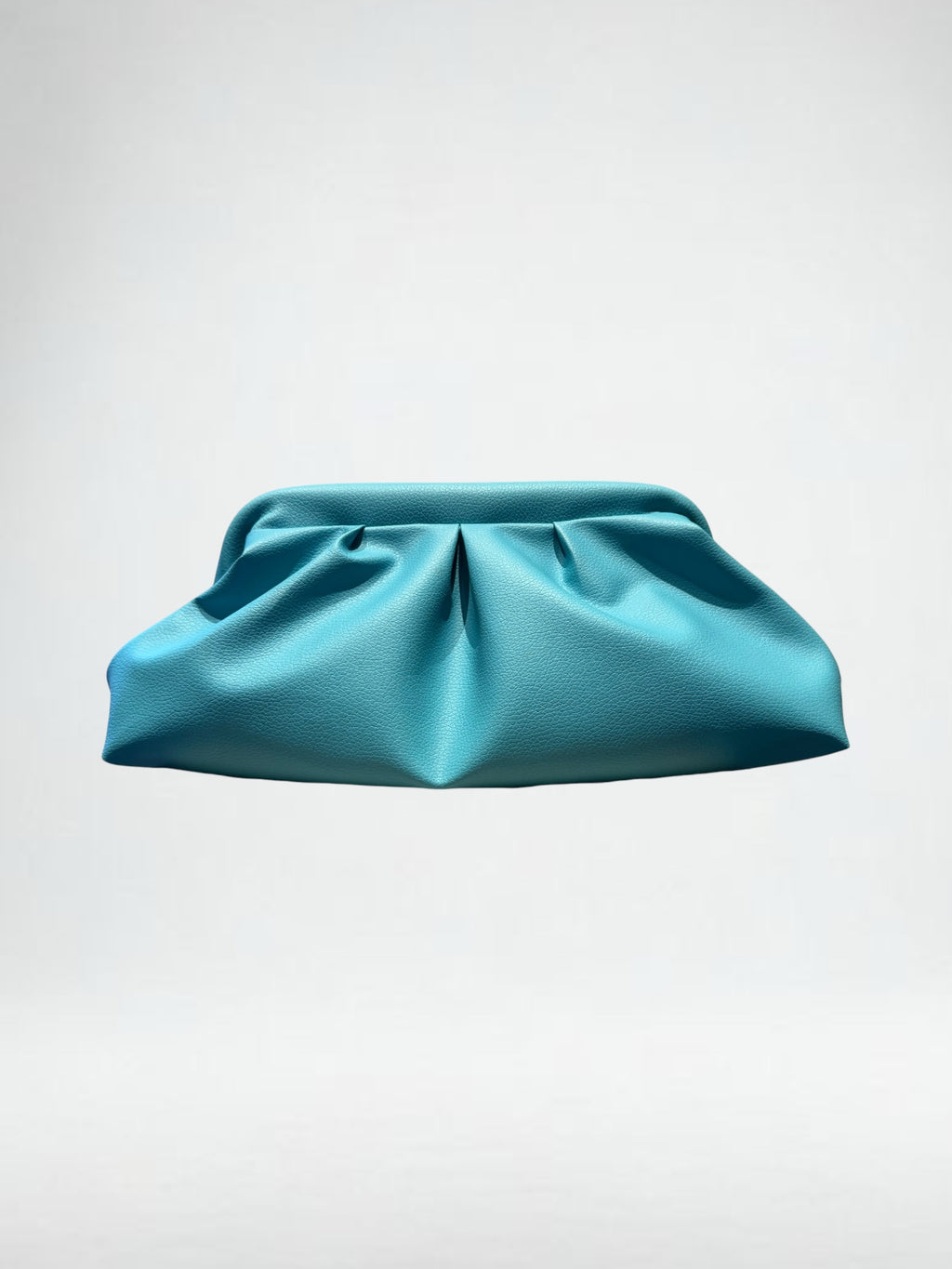 MARCI Marceline Mini Clutch — soft vegan leather clutch with a draped, sculptural silhouette